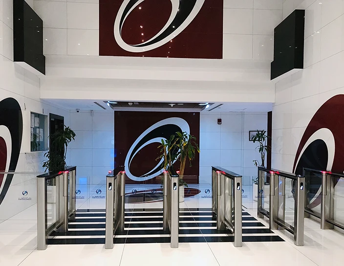 Скоростные проходы ST-01, автоматическая калитка WMD-06, Blue Tower, Дубай, ОАЭ