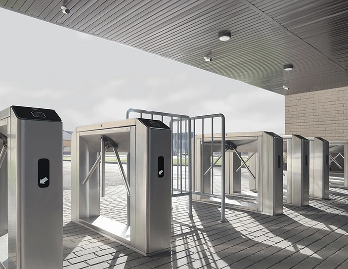 Тумбовые турникеты-триподы TTD-10A, стадион «Машиностроитель», Псков