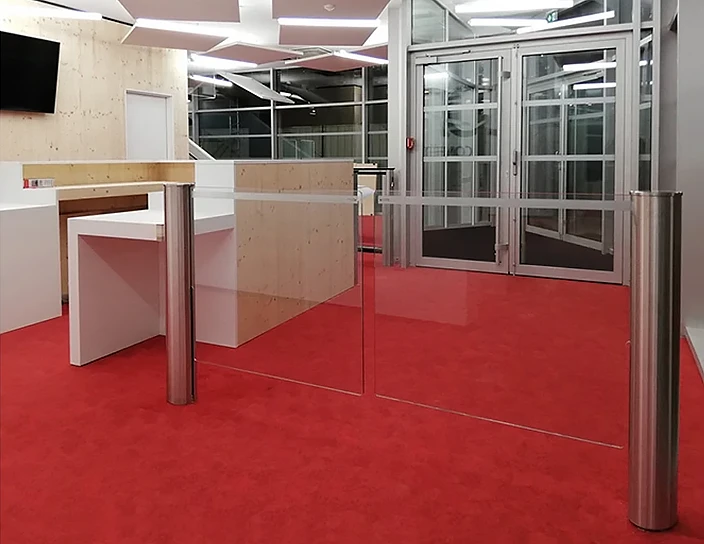 Автоматическая калитка WMD-06, офис компании Confederation des PME, Франция