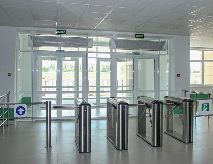 Электронные проходные KT05, ограждения серии BH, автоматическая калитка WMD-05, школа, Краснодар