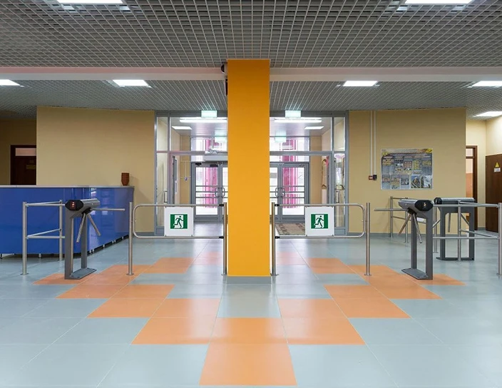 Электронные проходные KT02, ограждения BH02, школа № 11, Видное