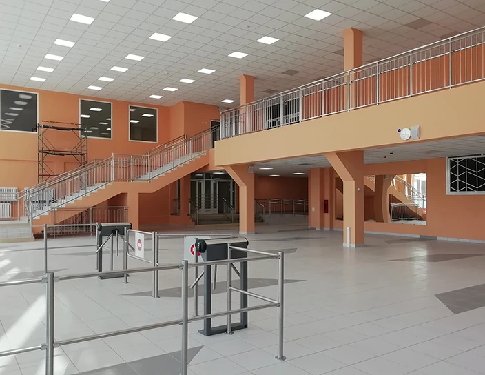 Электронные проходные KT02, ограждения BH02, школа № 155, Красноярск