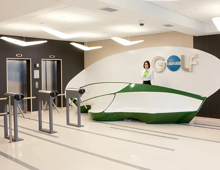 Электронные проходные KT02, бизнес-центр GOLF PALACE, Тюмень