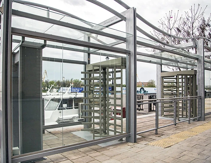 Полноростовые роторные турникеты RTD-15, морской порт, Ростов-на-Дону