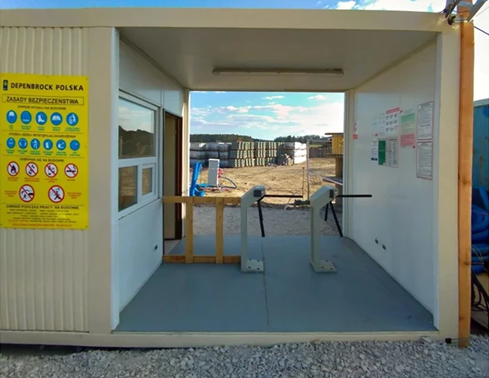 Турникеты-триподы T-5, строительная площадка, Польша