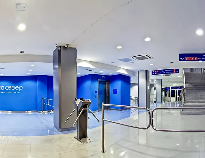 Турникеты-триподы TTR-04.1, ограждения серии BH, спортивный комплекс «Арена Север», Красноярск